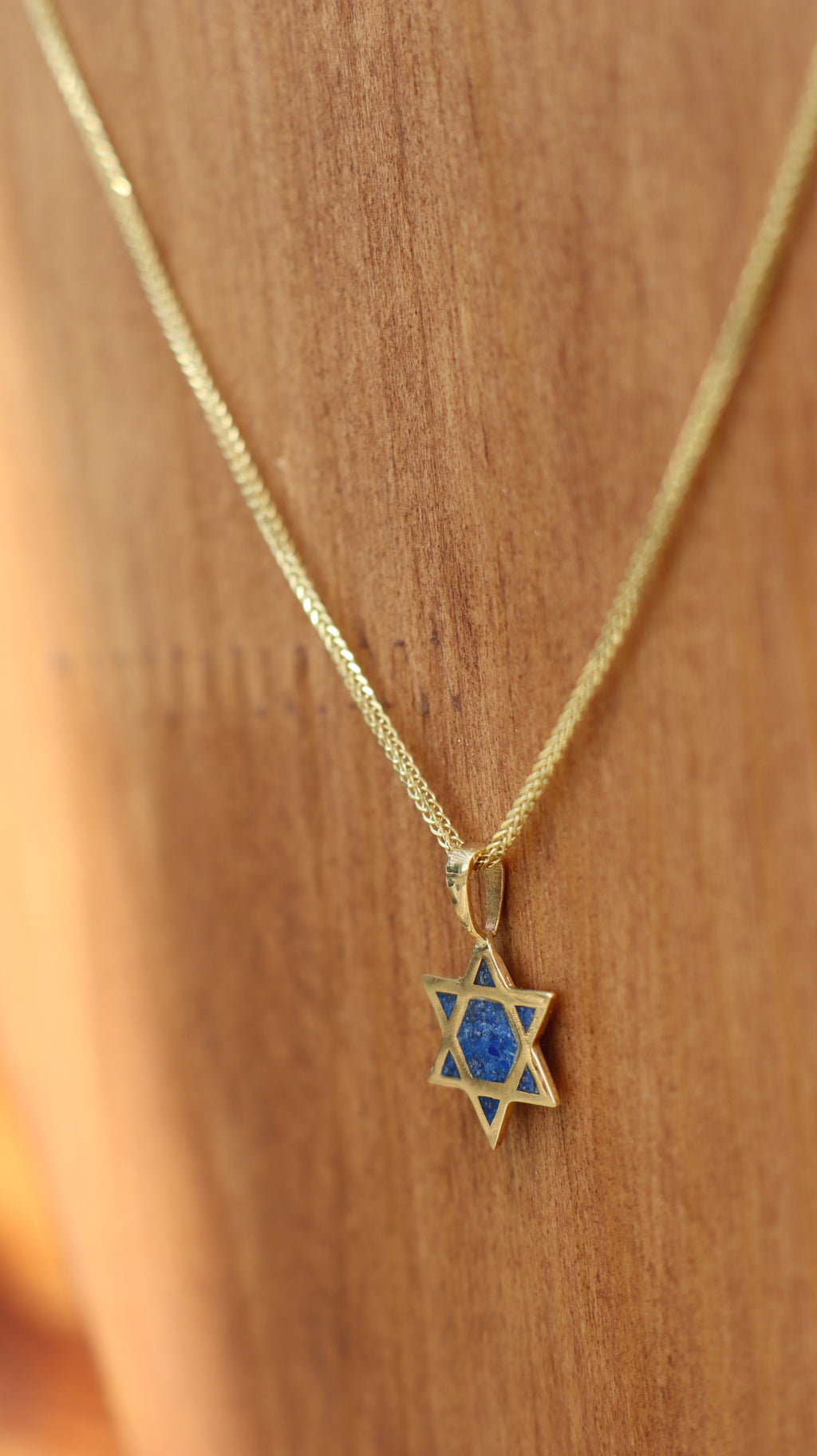 תליון זהב 14k - מגן דוד לאפיס