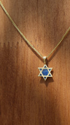 תליון זהב 14k - מגן דוד לאפיס