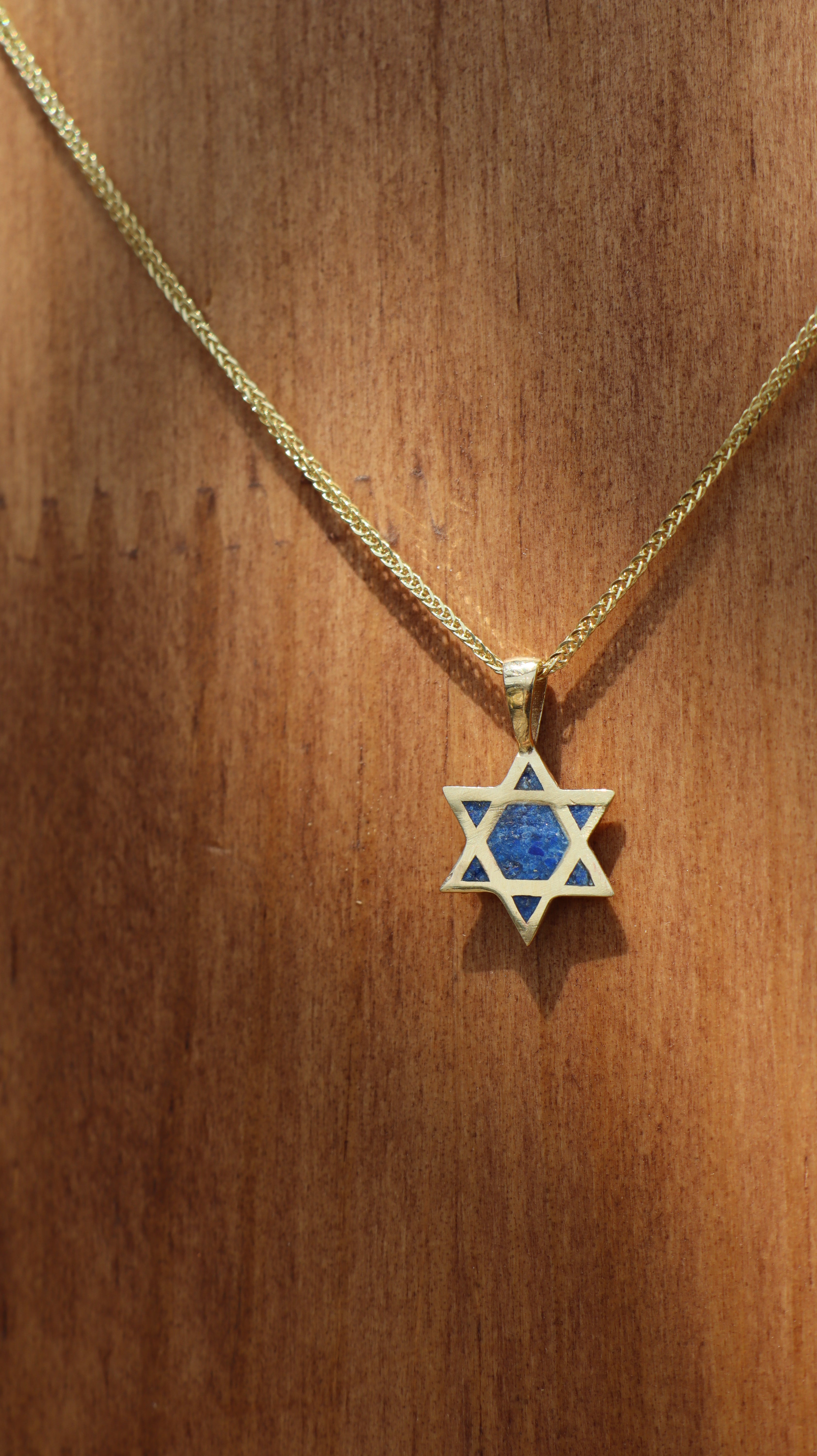 תליון זהב 14k - מגן דוד לאפיס