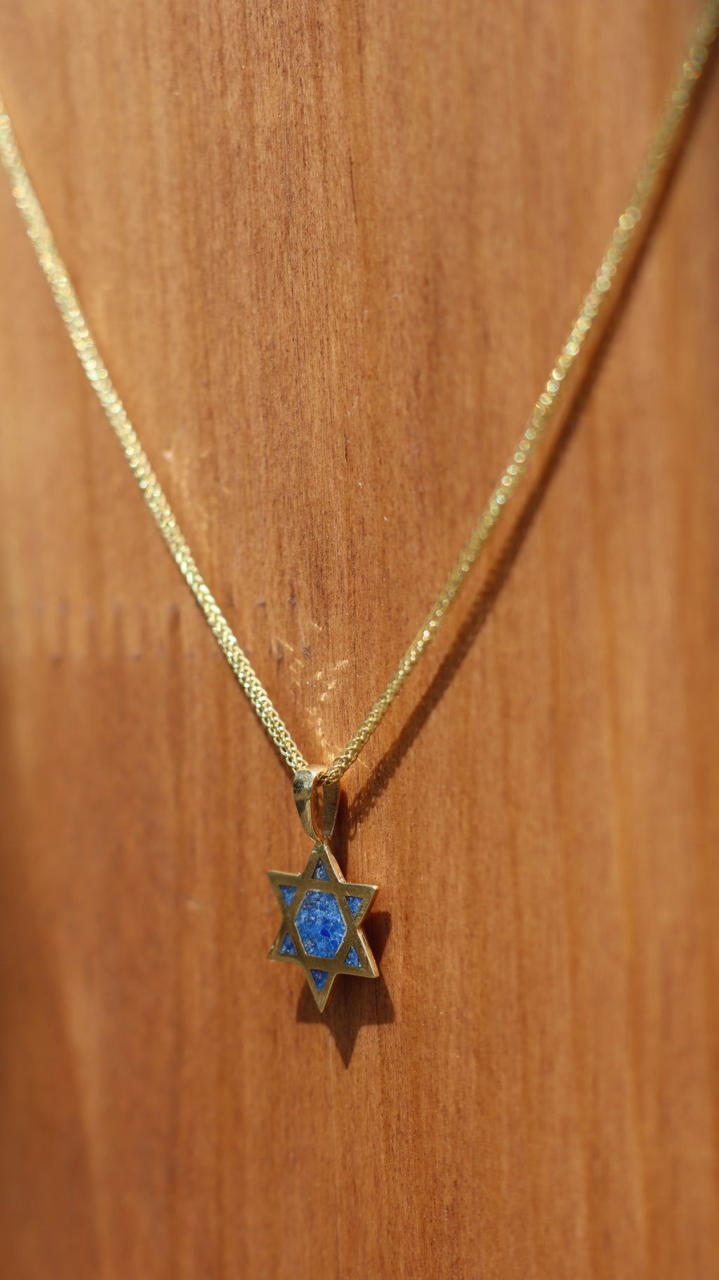 תליון זהב 14k - מגן דוד לאפיס