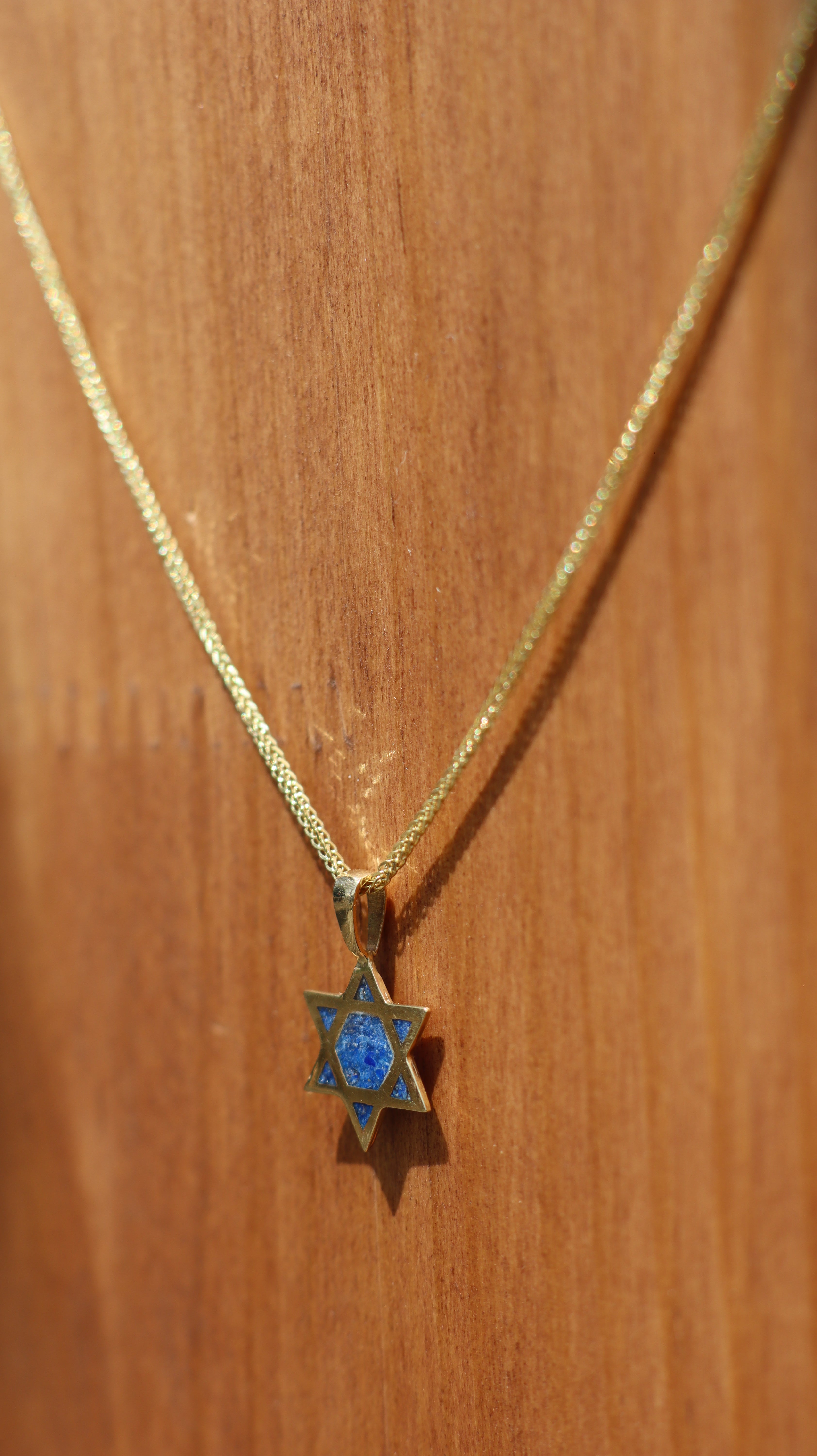 תליון זהב 14k - מגן דוד לאפיס
