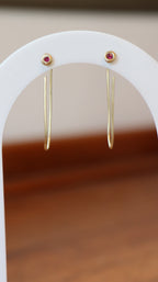 עגילים תלויים זהב